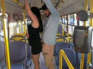 student gets publicly fucked hard inside the bus 😈🍑