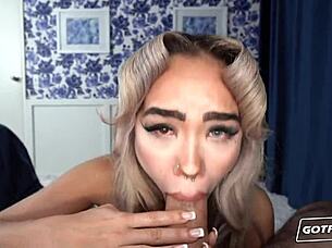 Skinny blonde Luna Luxe, wanna fill my shaved pussy with cum in missionary?