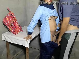 indian schoolgirl loses virginity to boyfriend in passionate student sex