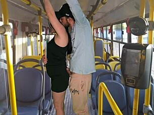 student gets publicly fucked hard inside the bus 😈🍑