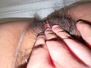 hey horny indian milf teases big tits hairy pussy