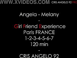 2 hot girls share 1 cock in paris with angela melany lesbian duo 🔥👭🍆