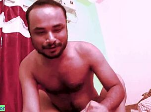 horny indian bhabhi bends for laundry boy's thick cock creampie