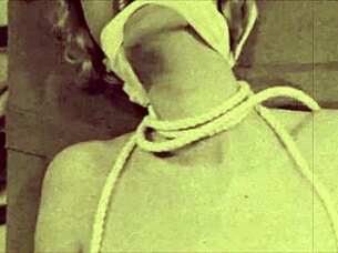 Vintage lesbians bound in hairy pussy frenzy!