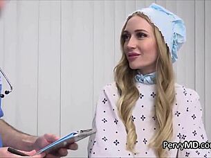 Conservative Cutie Milks Doctor's Dick in Secret Hospital Oral