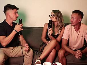 Michael Douglas Watches Sheer Red Fetish Fuck with Crazy Twists!