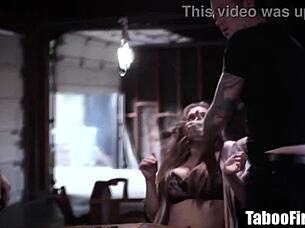 Wanna see blonde teen 18+ take masked gangbang in every hole?