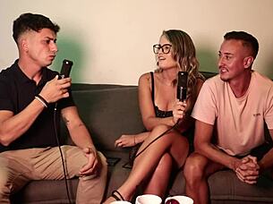 Michael Douglas Watches Sheer Red Fetish Fuck with Crazy Twists!