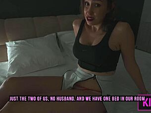 Stepson dreams of sharing hotel room fucking hot stepmom till facial cumshot