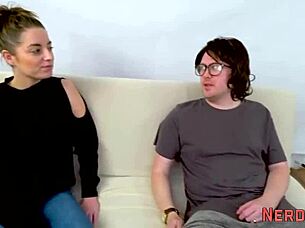 😲 british first-timer tricked into sloppy facial cumshot! 🔥