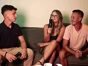 Michael Douglas Watches Sheer Red Fetish Fuck with Crazy Twists!