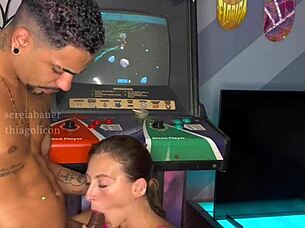 neighbor comes over for gaming then pussy eating