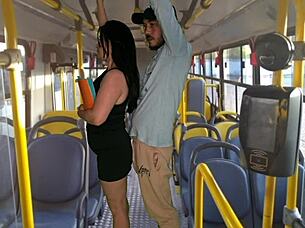 student gets publicly fucked hard inside the bus 😈🍑