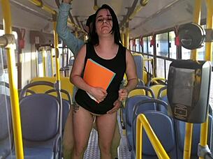 student gets publicly fucked hard inside the bus 😈🍑