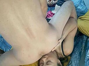 amoul slut in satin panties gets doggystyle ass licked pov dirty talk