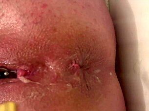 german milf in gold heels fingers gaping asshole and rides juicy pussy wildly