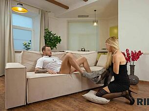 russian nerd rims rich guy in stockings luxury