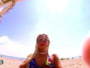 Hot French Blonde Beach Pickup Ass Fucked For Cash
