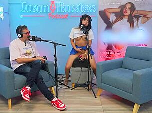 damn this busty latina shoves towel deep in pussy squirting wild