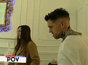 stepsiblings caught in wild mmf threesome with big cocks and curves