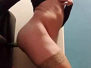 Hot tranny pantyhose solo ass dildo fuck big ass toys