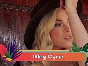 gorgeous big ass blonde milf meg cyria strips sexy