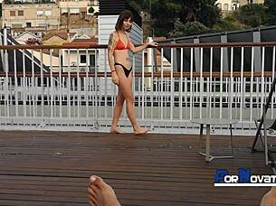 Noa Tevez rides Victor Bloom's huge cock wildly again!