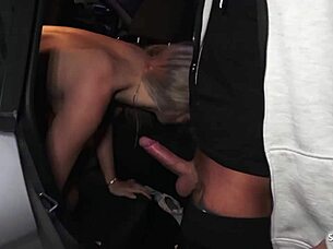 German Teen Risks Bareback Car Fuck On First Date!