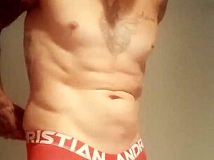 blue eyed tattooed solo girl strokes monster cock hard