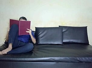 gina sneaks wild doggystyle creampie behind her man's back