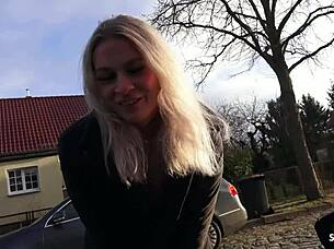 German Teen Risks Bareback Car Fuck On First Date!