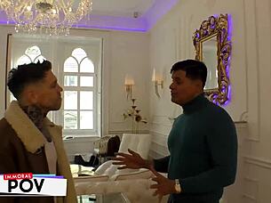 stepsiblings caught in wild mmf threesome with big cocks and curves