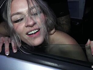 German Teen Risks Bareback Car Fuck On First Date!