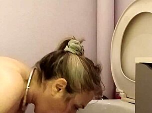 hey slave lick those filthy toilets while i spank your worthless ass