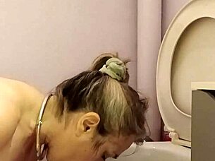 hey slave lick those filthy toilets while i spank your worthless ass