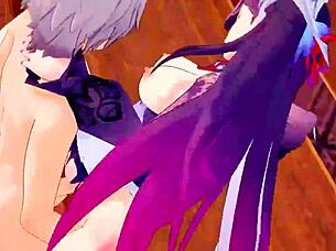 Hysilens' Dripping Pussy Filled With Hot Cum In Wild Honkai Compilation