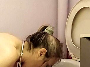 hey slave lick those filthy toilets while i spank your worthless ass