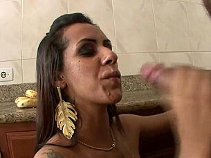 maid catches me hard and gets super horny for action