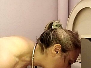 hey slave lick those filthy toilets while i spank your worthless ass