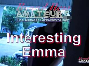 hot brunette coed emma w footjobs while fingering shaved pussy deep!