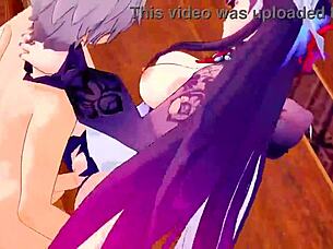 Hysilens' Dripping Pussy Filled With Hot Cum In Wild Honkai Compilation