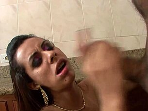 maid catches me hard and gets super horny for action