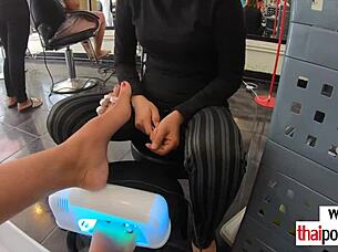 Skinny Thai teen's tight pussy wrecked by big white cock 🔥