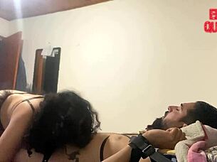 she ties me dominates chubby ass face fucks then i creampie her leche bondage