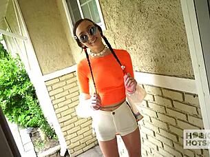 latina cutie carmen rae rides big cock raw