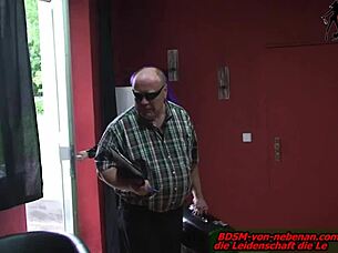 German Domina Punishes Slave in Painful BDSM Spanking Session