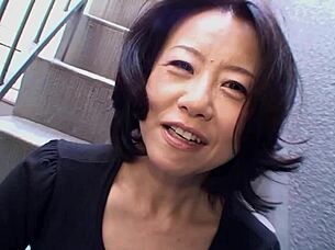 excited asian junko sakashita flashes tits on street