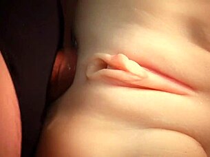 Double penetration stretches cute fuck doll white ass