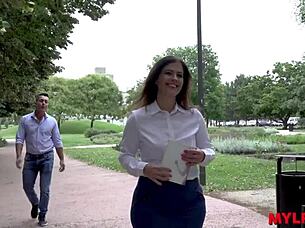 i hang with chubby milf using anal toys in park