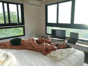 exotic girlfriend's juicy pussy licked to dripping orgasm